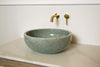 WREN - Green Crackle-Glaze Artisan Countertop Bathroom Wash Basin Sink - The Way We Live London