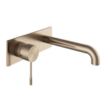 Knurled Textured Wall Mounted Basin Tap - Bronze